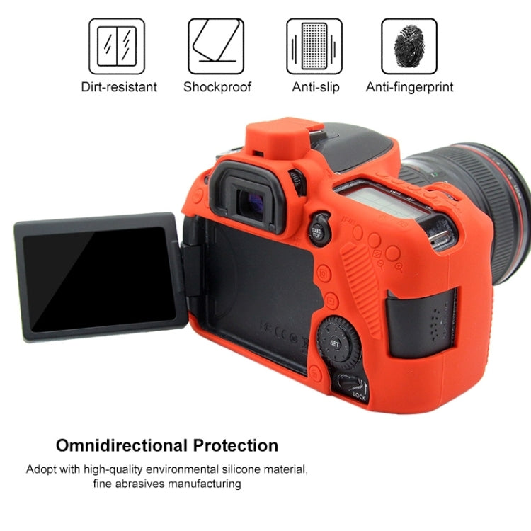 PULUZ Soft Silicone Protective Case for Canon EOS 80D(Red) - Protective Case by PULUZ | Online Shopping South Africa | PMC TechLife | Buy Now Pay Later Mobicred