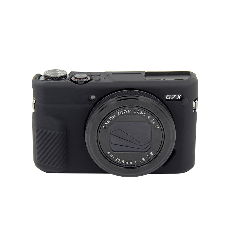 PULUZ Soft Silicone Protective Case for Canon EOS G7 X Mark II(Black) - Protective Case by PULUZ | Online Shopping South Africa | PMC TechLife | Buy Now Pay Later Mobicred