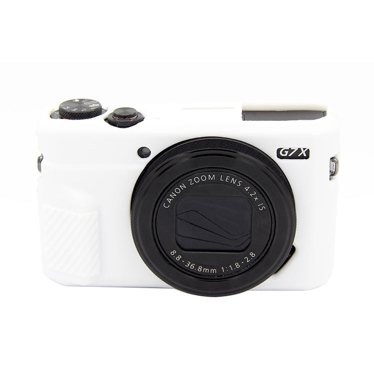 PULUZ Soft Silicone Protective Case for Canon EOS G7 X Mark II(White) - free shipping - PMC TechLife - Order now!