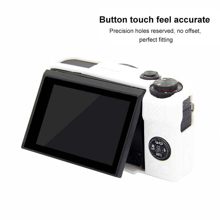 PULUZ Soft Silicone Protective Case for Canon EOS G7 X Mark II(White) - free shipping - PMC TechLife - Order now!
