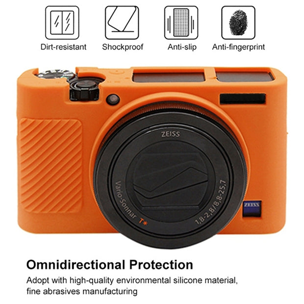 PULUZ Soft Silicone Protective Case for Sony RX100 III / IV / V(Orange) - Protective Case by PULUZ | Online Shopping South Africa | PMC TechLife | Buy Now Pay Later Mobicred