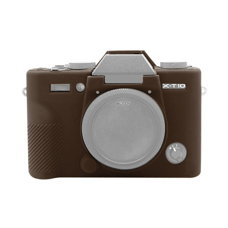 PULUZ Soft Silicone Protective Case for FUJIFILM XT10(Coffee) - Protective Case by PULUZ | Online Shopping South Africa | PMC TechLife | Buy Now Pay Later Mobicred