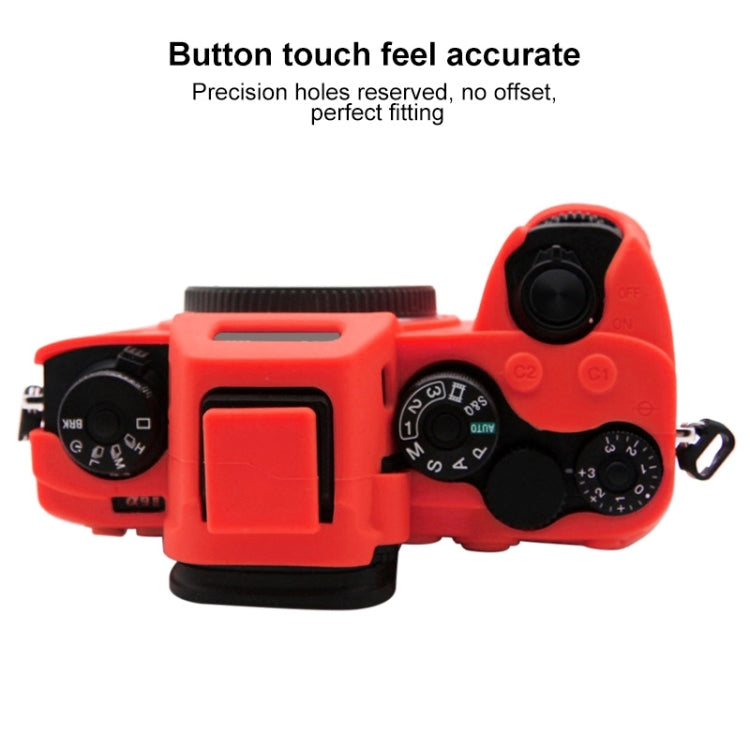 PULUZ Soft Silicone Protective Case for Sony ILCE-9M2/ Alpha 9 II / A92(Red) - free shipping - PMC TechLife - Order now!