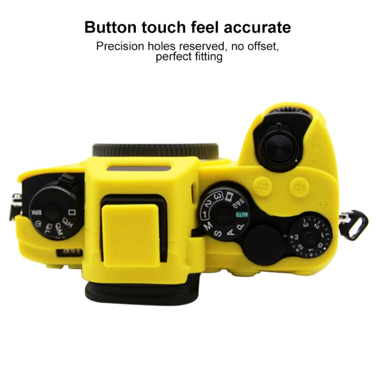 PULUZ Soft Silicone Protective Case for Sony ILCE-9M2/ Alpha 9 II / A92(Yellow) - Protective Case by PULUZ | Online Shopping South Africa | PMC TechLife | Buy Now Pay Later Mobicred