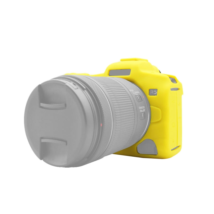 PULUZ Soft Silicone Protective Case for Canon EOS R5(Yellow) - free shipping - PMC TechLife - Order now!