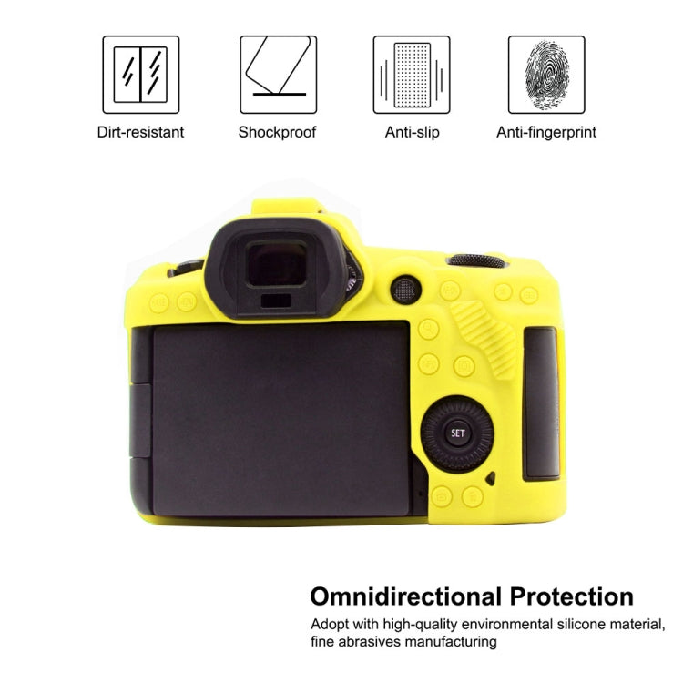 PULUZ Soft Silicone Protective Case for Canon EOS R5(Yellow) - free shipping - PMC TechLife - Order now!