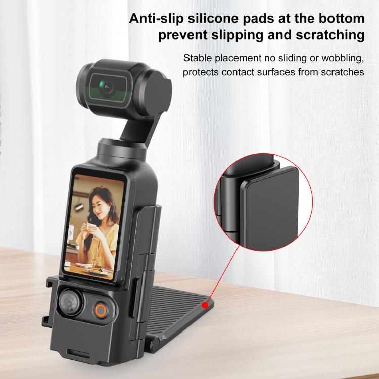 For DJI Osmo Pocket 3 PULUZ Folding Magnetic Mount Base Bracket (Black) - free shipping - PMC TechLife - Order now!