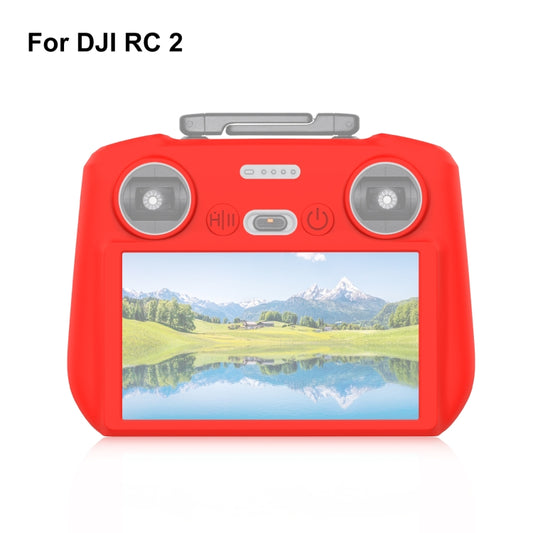 For DJI Mini 4 Pro / Air 3 Remote Control / DJI RC 2 with Screen PULUZ Silicone Protective Case (Red) - Others by PULUZ | Online Shopping South Africa | PMC Jewellery