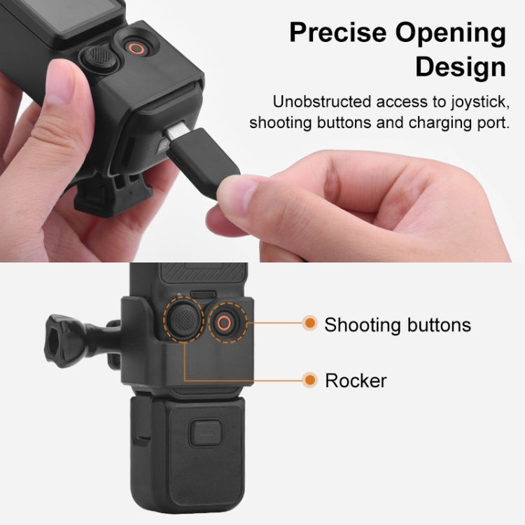 For DJI OSMO Pocket 3 PULUZ Adapter Frame Expansion Bracket with 1/4 inch Hole (Black) - Mount & Holder by PULUZ | Online Shopping South Africa | PMC Jewellery | Buy Now Pay Later Mobicred