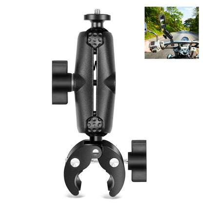 PULUZ Motorcycle Crab Clamp Handlebar Fixed Mount Holder for GoPro and Other Action Cameras(Black) - Bicycle Handlebar Mount by PULUZ | Online Shopping South Africa | PMC Jewellery | Buy Now Pay Later Mobicred