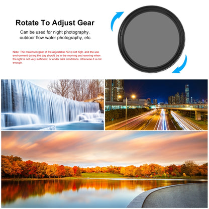 For GoPro HERO12 Black /11 Black /11 Black Mini /10 Black /9 Black PULUZ 52mm UV ND2-400 Filter with Adapter Ring(Black) - Lens Filter by PULUZ | Online Shopping South Africa | PMC Jewellery | Buy Now Pay Later Mobicred