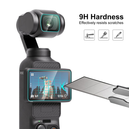 For DJI OSMO Pocket 3 PULUZ 9H 2.5D HD Tempered Glass Lens Protector + Screen Film (Transparent) - Protective Film & Stickers by PULUZ | Online Shopping South Africa | PMC Jewellery | Buy Now Pay Later Mobicred