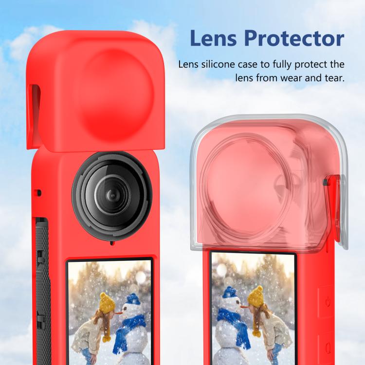 For Insta360 X4 PULUZ Full Body Dust-proof Silicone Protective Case (Red) - Case & Bags by PULUZ | Online Shopping South Africa | PMC TechLife | Buy Now Pay Later Mobicred