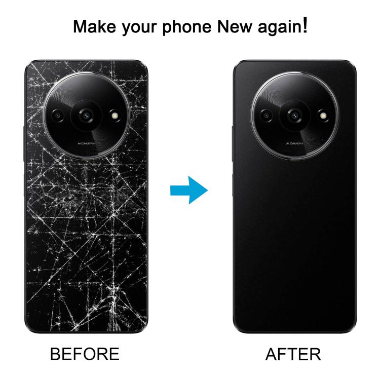 For Xiaomi Redmi A3 4G OEM Back Cover with Camera Lens Cover(Black) - free shipping - PMC TechLife - Order now!