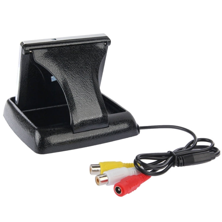 3.5 inch Folding Car Rearview LCD Monitor, 2 Channels AV Input - Rearview Monitors by PMC Jewellery | Online Shopping South Africa | PMC Jewellery | Buy Now Pay Later Mobicred