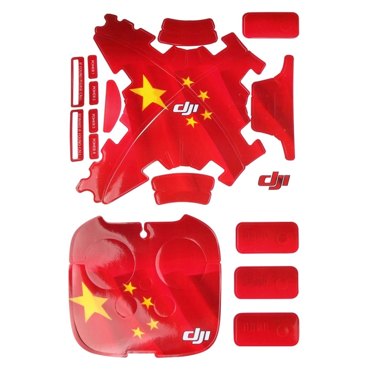 Chinese Flag Pattern 4D Imitation Carbon Fiber PVC Water Resistance Sticker Kit for DJI Phantom 3 Quadcopter & Remote Controller & Battery -  by PMC Jewellery | Online Shopping South Africa | PMC Jewellery | Buy Now Pay Later Mobicred