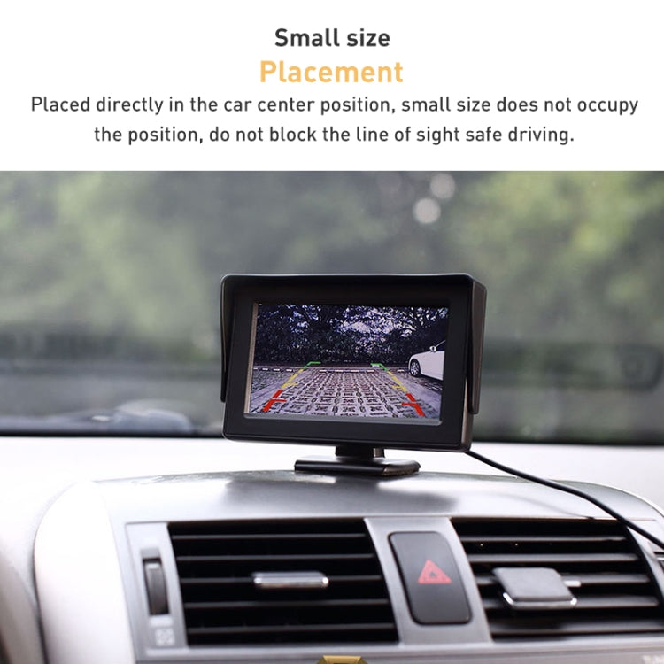 4.3 inch Car Color Monitor with Adjustable Angle Holder & Universal Sunshade , Dual Video Input - Car Monitor by PMC Jewellery | Online Shopping South Africa | PMC Jewellery | Buy Now Pay Later Mobicred