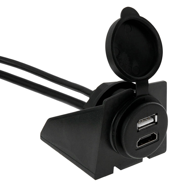 USB 2.0 & HDMI (Type-A) Male to Female Extension Cable, Length: 2m - DIY Cables by PMC TechLife | Online Shopping South Africa | PMC TechLife | Buy Now Pay Later Mobicred