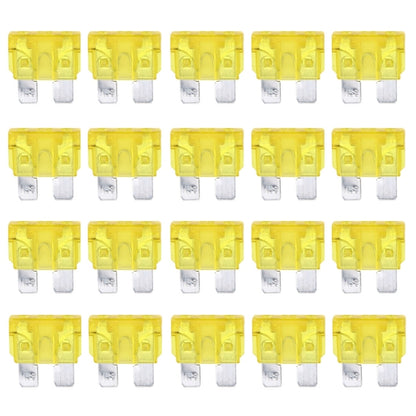 100 PCS Auto Mini Blade Fuse (20A) , DC 12V(Yellow) - Fuse by PMC Jewellery | Online Shopping South Africa | PMC Jewellery