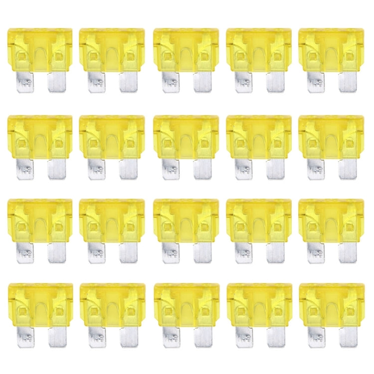 100 PCS Auto Mini Blade Fuse (20A) , DC 12V(Yellow) - Fuse by PMC Jewellery | Online Shopping South Africa | PMC Jewellery