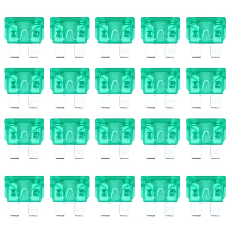 100 PCS Auto Mini Blade Fuse (30A) , DC 12V(Green) - Fuse by PMC Jewellery | Online Shopping South Africa | PMC Jewellery