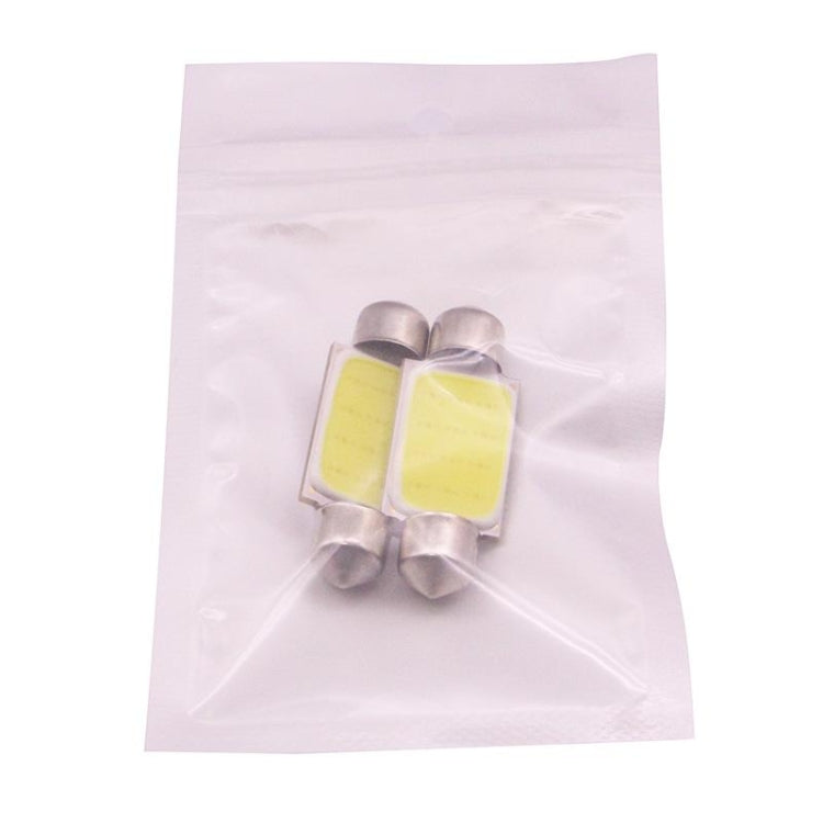 2 PCS 39mm 1.5W 80LM White Light 1 COB LED License Plate Reading Lights Car Light Bulb - Door Lights by PMC Jewellery | Online Shopping South Africa | PMC Jewellery