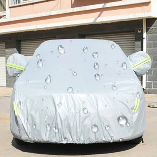 PEVA Anti-Dust Waterproof Sunproof Hatchback Car Cover with Warning Strips, Fits Cars up to 4.1m(160 inch) in Length - PE Material by PMC Jewellery | Online Shopping South Africa | PMC Jewellery | Buy Now Pay Later Mobicred