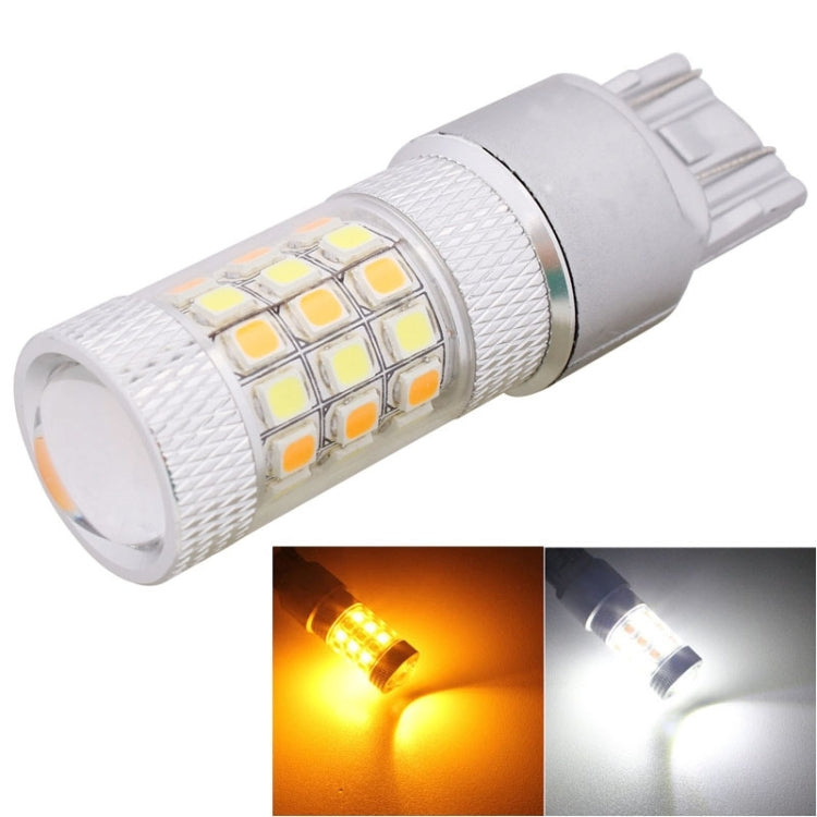 T20/7443 8W 420LM White + Yellow Light 42 LED 2835 SMD Car Brake Light Steering Light Bulb, DC 12V - Brake Lights by PMC Jewellery | Online Shopping South Africa | PMC Jewellery | Buy Now Pay Later Mobicred