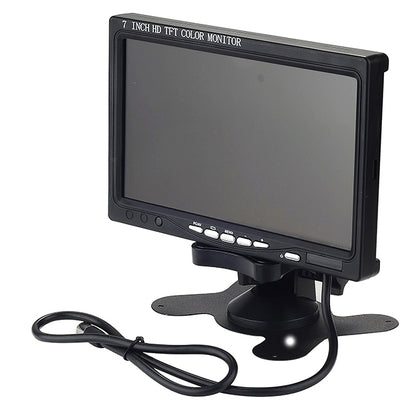 Universal 7.0 inch Car Monitor / Surveillance Cameras Monitor with Adjustable Angle Holder & Remote Controller, Support HDMI / VGA - Car Monitor by PMC Jewellery | Online Shopping South Africa | PMC Jewellery | Buy Now Pay Later Mobicred