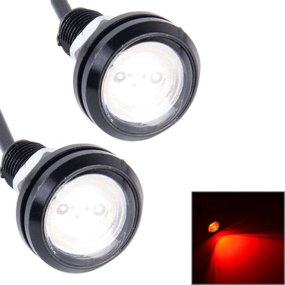 2 PCS 2x 3W 120LM Waterproof Eagle Eye light  White LED Light for Vehicles, Cable Length: 60cm(Red) - Eagle Eye Lamps by PMC Jewellery | Online Shopping South Africa | PMC Jewellery | Buy Now Pay Later Mobicred