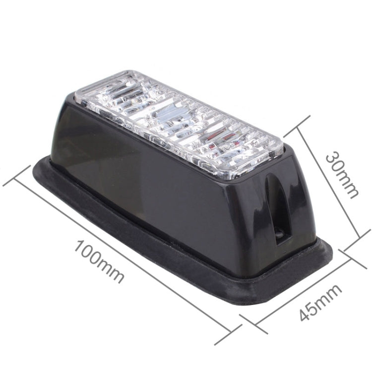 9W 540LM 6500K 3-LED White Light Wired Car Flashing Warning Signal Lamp, DC12V, Wire Length: 95cm - Warning Lights by PMC Jewellery | Online Shopping South Africa | PMC Jewellery | Buy Now Pay Later Mobicred