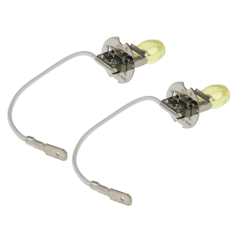 2 X H3 HOD Halogen Bulbs 12V 100W 2400 LM 3500K Yellow Light Headlights - Halogen Lights by PMC Jewellery | Online Shopping South Africa | PMC Jewellery