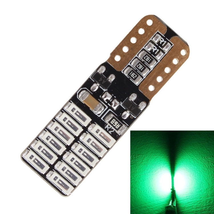 2 PCS T10 4.8W 720LM Green Light 24 SMD 4014 LED Error-Free Canbus Car Clearance Lights Lamp, DC 12V - Clearance Lights by PMC Jewellery | Online Shopping South Africa | PMC Jewellery | Buy Now Pay Later Mobicred