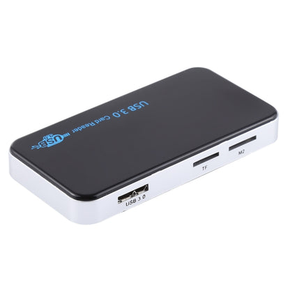 USB 3.0 Card Reader, Super Speed 5Gbps, Support CF / SD / TF / M2 / XD / MS Card, Plastic Shell -  by PMC Jewellery | Online Shopping South Africa | PMC Jewellery | Buy Now Pay Later Mobicred