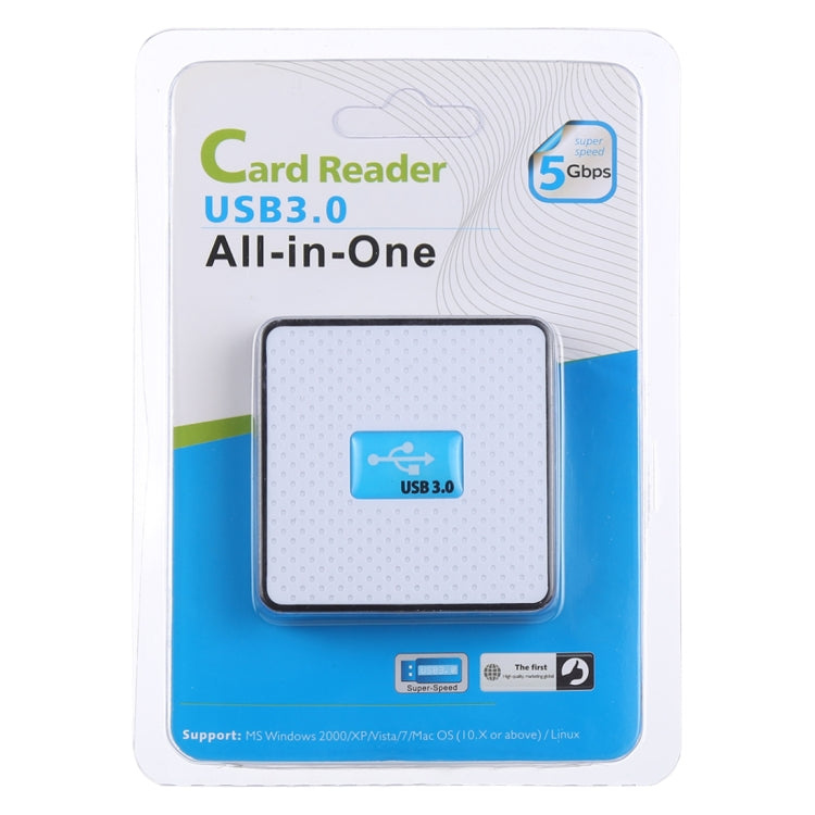 USB 3.0 All-in-1 Card Reader, Super Speed 5Gbps, Support CF / SD / TF / M2 / XD Card(White) -  by PMC Jewellery | Online Shopping South Africa | PMC Jewellery | Buy Now Pay Later Mobicred