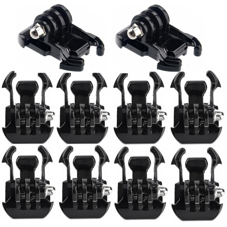 10 PCS ST-06 Basic Strap Mount Surface Buckle for GoPro Hero12 Black / Hero11 /10 /9 /8 /7 /6 /5, Insta360 Ace / Ace Pro, DJI Osmo Action 4 and Other Action Cameras(Black) - Connection Mount by PMC Jewellery | Online Shopping South Africa | PMC Jewellery | Buy Now Pay Later Mobicred