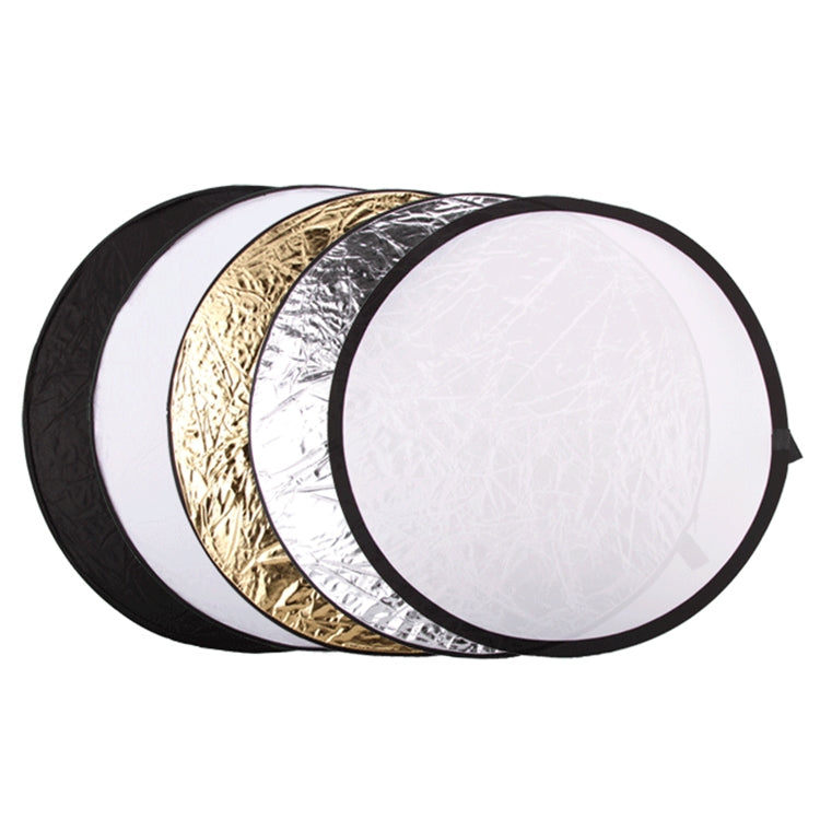 5 in 1 (Silver / Translucent / Gold / White / Black) Folding Reflector Board (80cm) - free shipping - PMC TechLife - Order now!