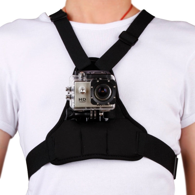 GP26-D Special Sports Shoulders DV Chest Belt for GoPro Hero12 Black / Hero11 /10 /9 /8 /7 /6 /5, Insta360 Ace / Ace Pro, DJI Osmo Action 4 and Other Action Cameras(Black) - Chest Belt by PMC Jewellery | Online Shopping South Africa | PMC Jewellery | Buy Now Pay Later Mobicred