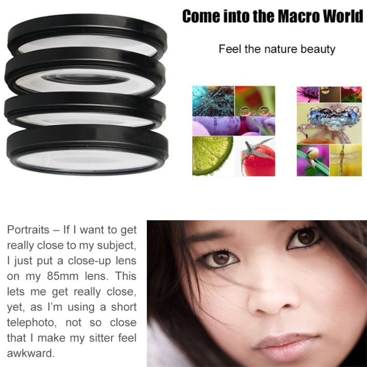 6 in 1 58mm Close-Up Lens Filter Macro Lens Filter + Filter Adapter Ring for GoPro HERO3 - Lens Filter by PMC TechLife | Online Shopping South Africa | PMC TechLife | Buy Now Pay Later Mobicred