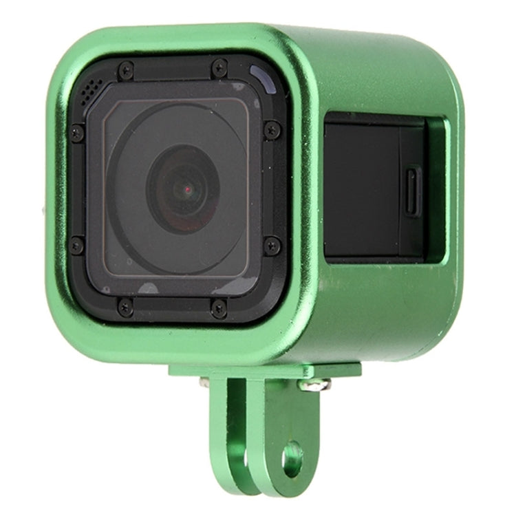 Housing Shell CNC Aluminum Alloy Protective Cage with Insurance Back Cover for GoPro HERO5 Session /HERO4 Session /HERO Session(Green) - Metal Cases by PMC Jewellery | Online Shopping South Africa | PMC Jewellery | Buy Now Pay Later Mobicred