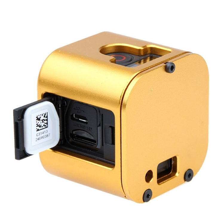 Housing Shell CNC Aluminum Alloy Protective Cage with Insurance Back Cover for GoPro HERO5 Session /HERO4 Session /HERO Session(Gold) - Metal Cases by PMC Jewellery | Online Shopping South Africa | PMC Jewellery | Buy Now Pay Later Mobicred