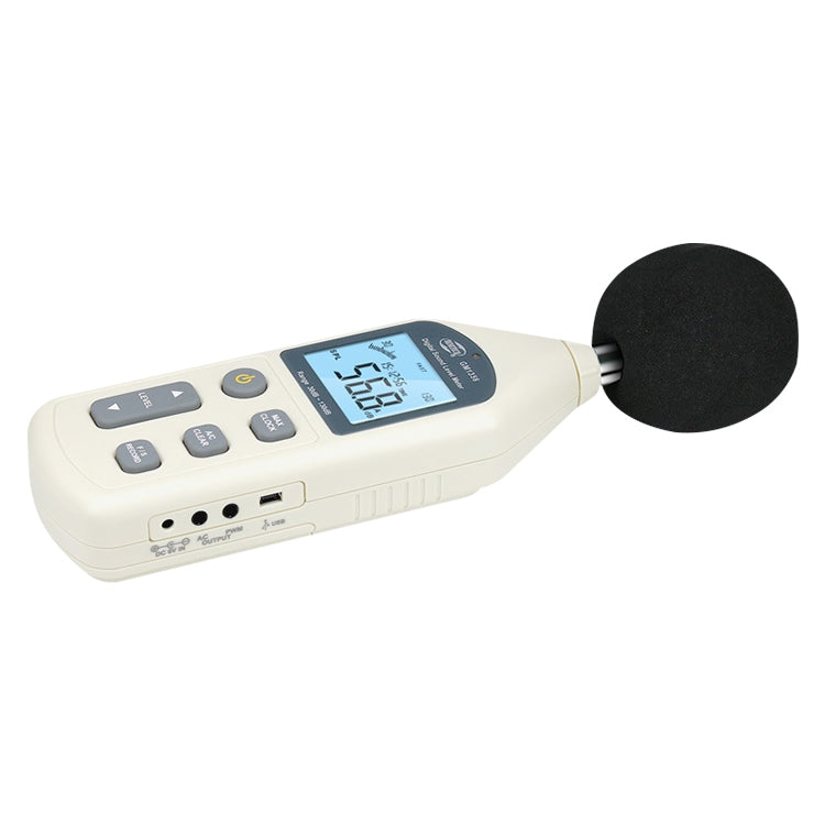 Digital Sound Level Meter with USB Port(Range: 30dB~130dB)(Beige) - Light & Sound Meter by PMC Jewellery | Online Shopping South Africa | PMC Jewellery | Buy Now Pay Later Mobicred