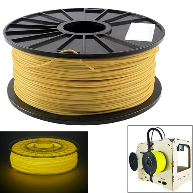 ABS 1.75 mm Luminous 3D Printer Filaments, about 395m(Yellow) - Consumables by PMC Jewellery | Online Shopping South Africa | PMC Jewellery | Buy Now Pay Later Mobicred