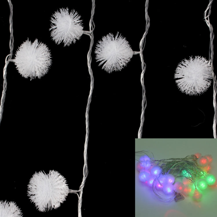 7m Snowball Pendants Pendants Decoration String Lights, 30-LED Multi-Colored Light  (AC 12-240V / EU Plug)(White) - Holiday Lights by PMC TechLife | Online Shopping South Africa | PMC TechLife | Buy Now Pay Later Mobicred