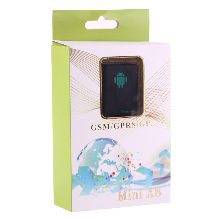 TRACKER Mini A8 Real Time 4 Bands Global Locator GSM/GPRS Tracker Tracking Device for Personal(Black) - Personal Tracker by PMC TechLife | Online Shopping South Africa | PMC TechLife | Buy Now Pay Later Mobicred