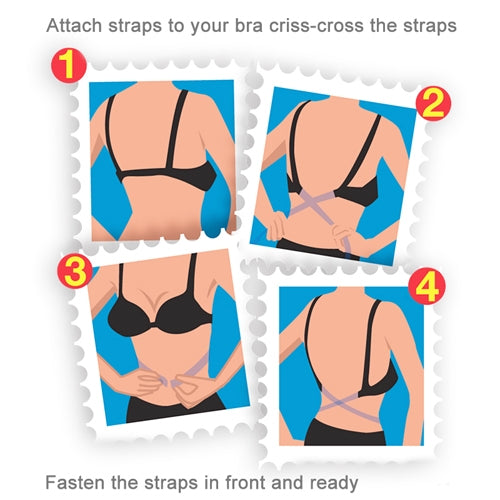 Adjustable Low Back Bra Strap Converter Backless V Conversion Solution(Black) - free shipping - PMC TechLife - Order now!
