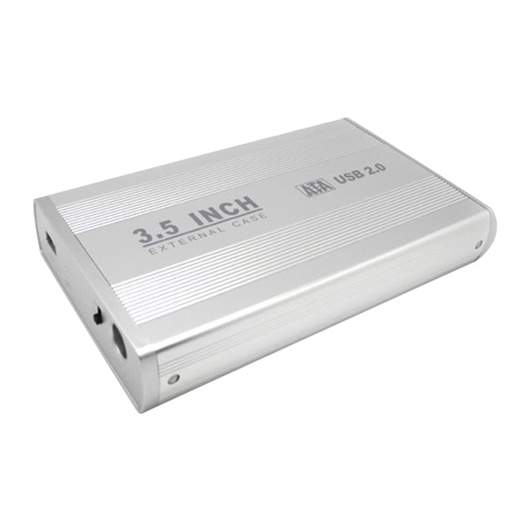 3.5 inch HDD SATA External Case, Support USB 2.0(Silver) - HDD Enclosure by PMC Jewellery | Online Shopping South Africa | PMC Jewellery | Buy Now Pay Later Mobicred