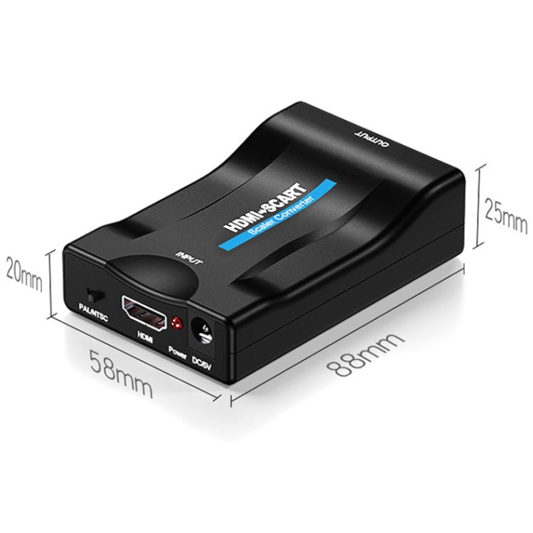 MINI MHL/HDMI TO SCART Video Converter Scaler(Black) - Converter by PMC Jewellery | Online Shopping South Africa | PMC Jewellery | Buy Now Pay Later Mobicred
