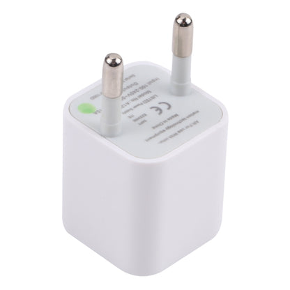 A2165 5V 1A Single USB Interface Mini Travel Charger, EU Plug(White) - USB Charger by PMC Jewellery | Online Shopping South Africa | PMC Jewellery | Buy Now Pay Later Mobicred