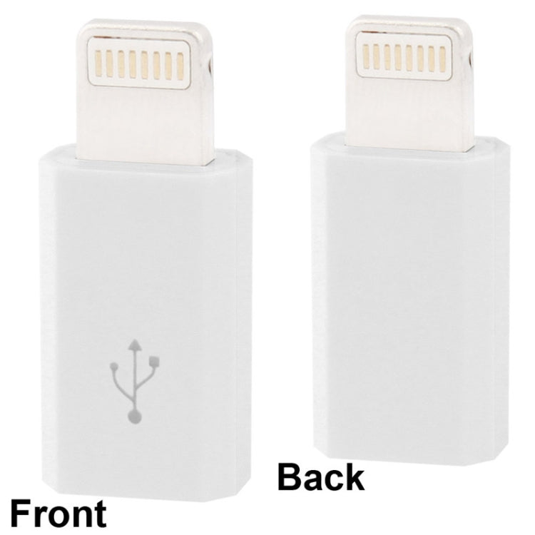 Micro 5 Pin USB to 8 Pin  Charge & Data Transfer Adapter(White) - Converter & Adapter by PMC Jewellery | Online Shopping South Africa | PMC Jewellery | Buy Now Pay Later Mobicred